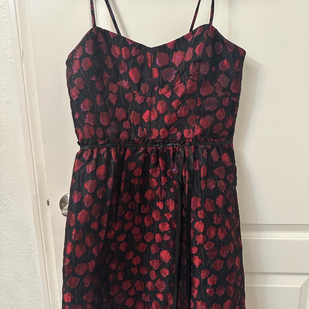 Chelsea & Violet Red and Black Floral Kids Dress